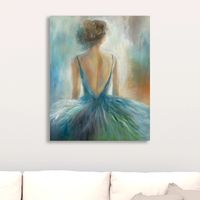 Lady in Blue Giclee Canvas Art Print