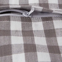 Gray and White Check Pillow Covers, Set of 4