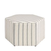 Ellen Navy Stripe Martha Stewart Cocktail Ottoman