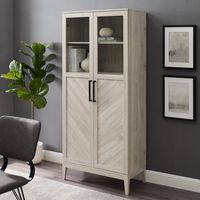 Birch Chevron Wooden Storage Cabinet