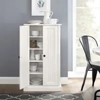 White Seaside Accent Cabinet