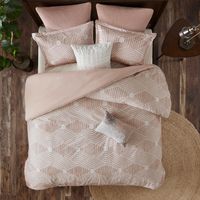 Soft Pink Tufted Full/Queen 3-pc. Comforter Set