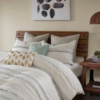 Neutral Stripe King 3-pc. Comforter Set