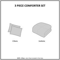 Ivory Jacquard King 3-pc. Comforter Set