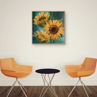 Three Sunflowers Canvas Art Print