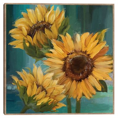 Three Sunflowers Canvas Art Print