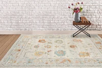 Beige Bohemian Area Rug, 7x9