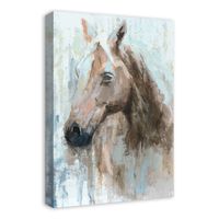 Blue Abstract Horse Canvas Art Print