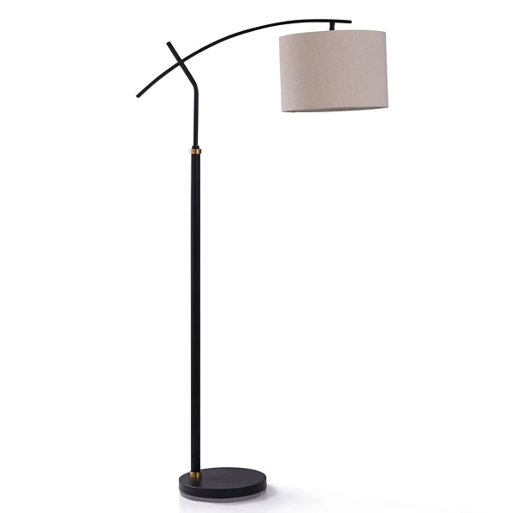 Black Dudley Adjustable Arm Floor Lamp