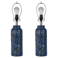 Blue Botanical Mayfield Table Lamps, Set of 2