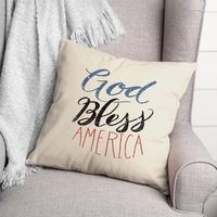 Distressed God Bless America Pillow