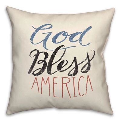 Distressed God Bless America Pillow