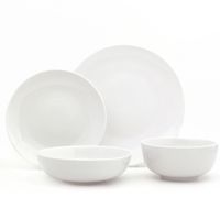 White Ceramic 16-pc. Dinnerware Set