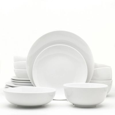 White Ceramic 16-pc. Dinnerware Set