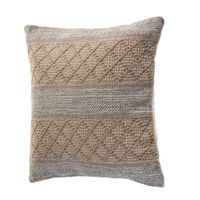 Beige Criss Cross Accent Pillow