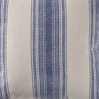 Blue and Cream Striped Accent Pillow