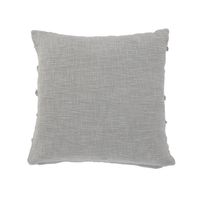 Solid Gray Tufted Accent Pillow