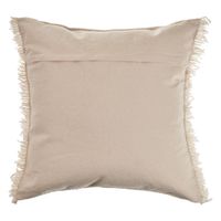 Solid Ivory Accent Pillow with Fringe