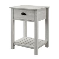 Stone Gray Single Drawer Accent Table