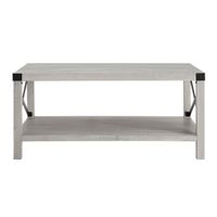 Stone Gray Modern Farmhouse Coffee Table