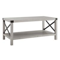 Stone Gray Modern Farmhouse Coffee Table