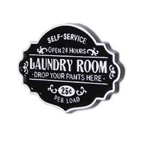 Black Enamel Laundry Room Plaque