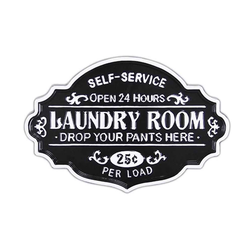 Black Enamel Laundry Room Plaque