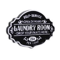 Black Enamel Laundry Room Plaque