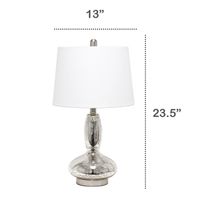 Mercury Glass Curvy Table Lamp