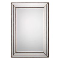 Bronze Metallic Grooved Texture Wall Mirror