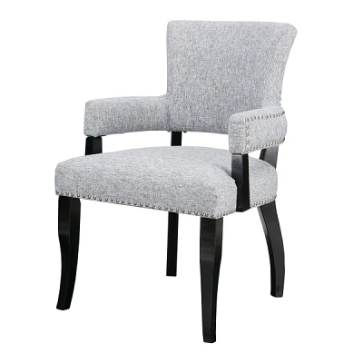 Gray Warms Nailhead Trim Dining Chair