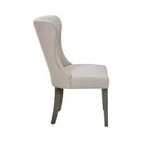 Cream Curved Back Upholstered Dining Chair