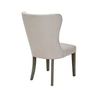 Cream Curved Back Upholstered Dining Chair