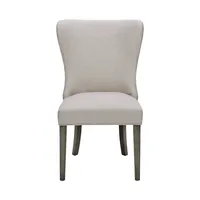 Cream Curved Back Upholstered Dining Chair