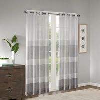 Gray Modern Stripes Curtain Panel, 84 in.