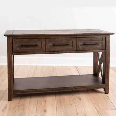 dark walnut sofa table