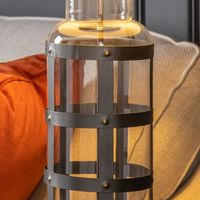 Galvanized Metal Glass Jug Table Lamp