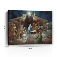 Nativity at Twilight Canvas Art Print