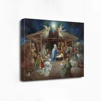 Nativity at Twilight Canvas Art Print