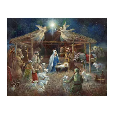 Nativity at Twilight Canvas Art Print