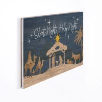 Silent Night Nativity Pallet Wall Plaque