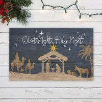 Silent Night Nativity Pallet Wall Plaque