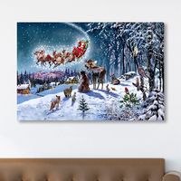 Magical Christmas Sleigh Canvas Art Print