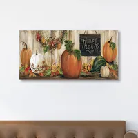 Give Thanks Pumpkin Canvas Art Print