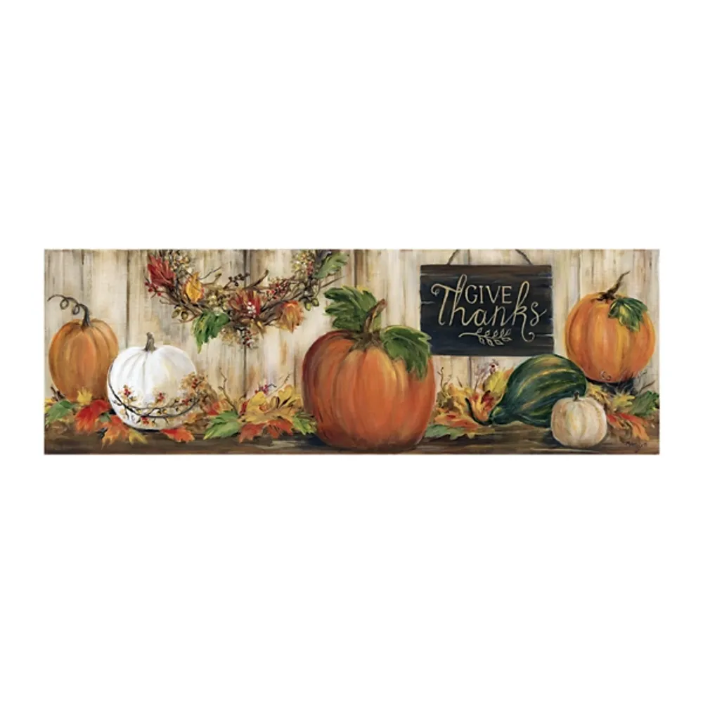 Give Thanks Pumpkin Canvas Art Print