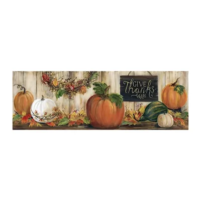 Give Thanks Pumpkin Canvas Art Print