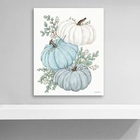 Blue Pumpkin Trio Canvas Art Print