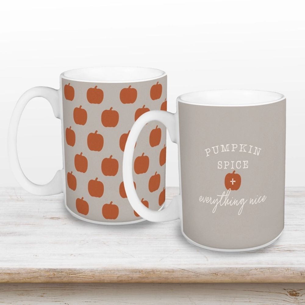 Pumpkin Spice Everything Nice Mugs, Set of 2