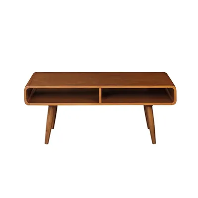 Walnut Mid-Century Modern Solid Wood Coffee Table