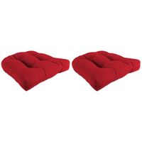 Red Veranda Outdoor Wicker Cushions, Set of 2